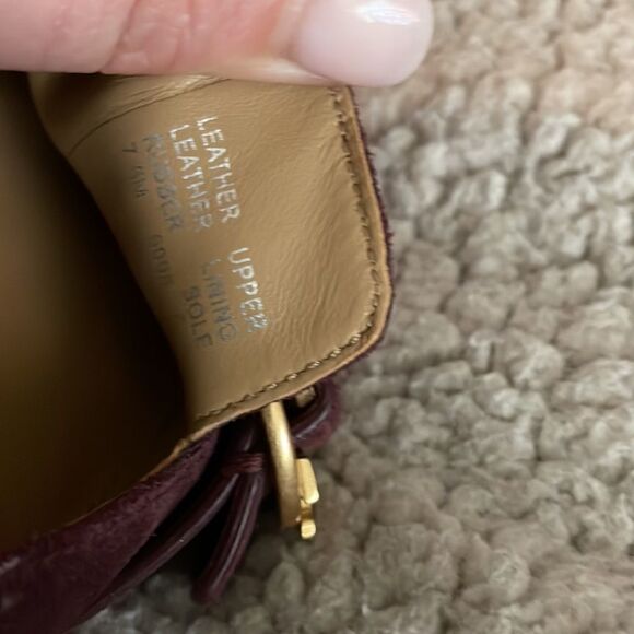 Tory Burch Marsden Suede Loafer Flats in Malbec size 7.5 NWOB - Picture 9 of 10